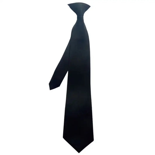 Black Uniform Tie - Clip On