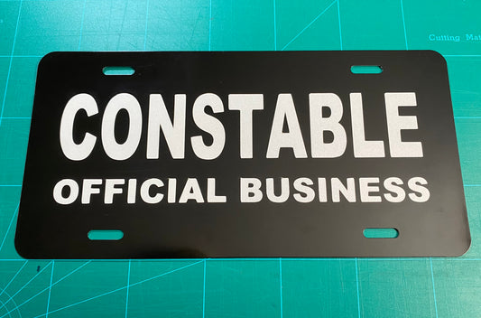 Constable Official Business Identification Plate