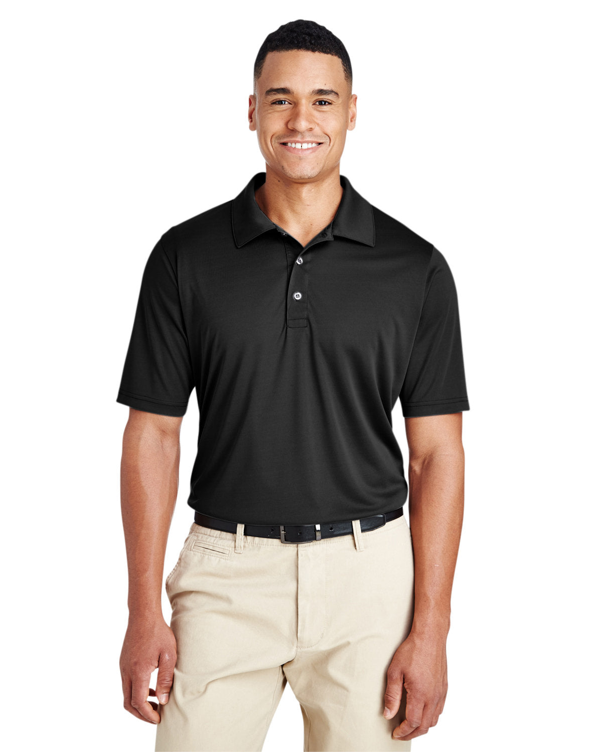 Black Short Sleeve Polo