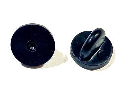 Rubber Clutches - Black, Qty 10